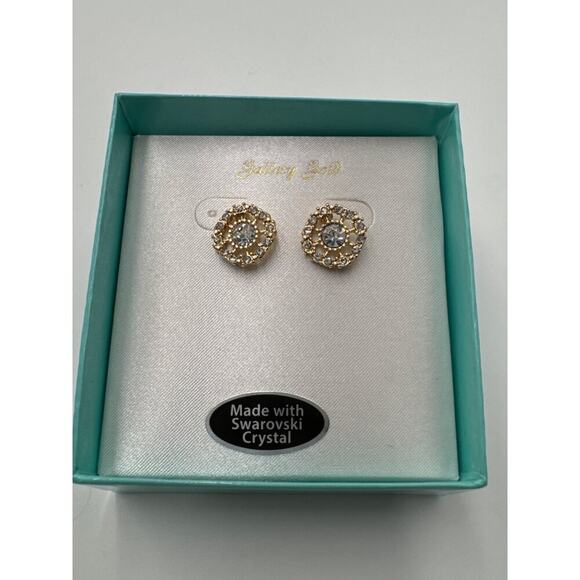 Swarovski · Gallery Gold · Crystal Stud Earrings · Gift Box · Gold Tone - Picture 2 of 5